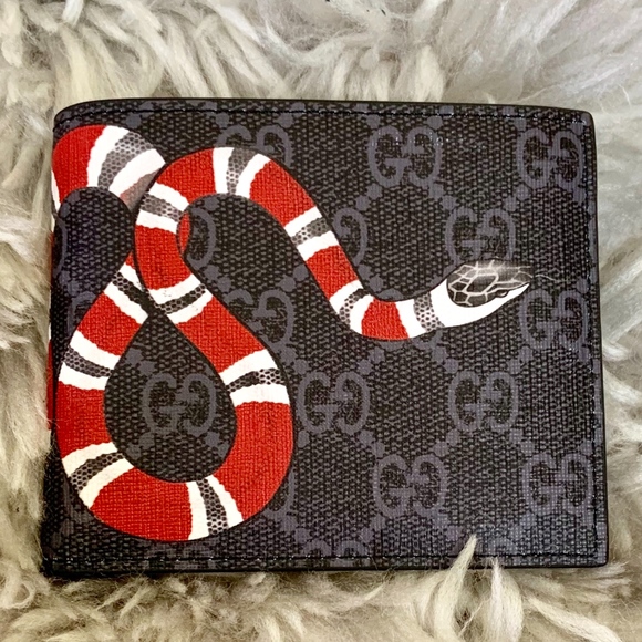 gucci snake wallet black